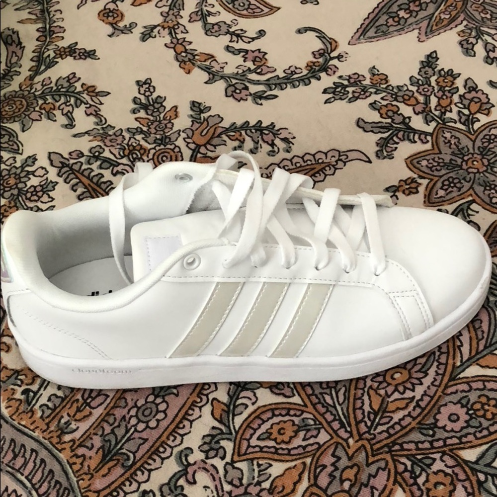 Adidas Neo White with Cloudfoam Memory Footbed